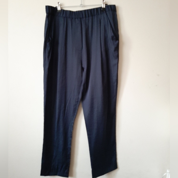 3.1 Phillip Lim Silk Crepe Draped Pocket Tapered Pull On Pants - Picture 3 of 10